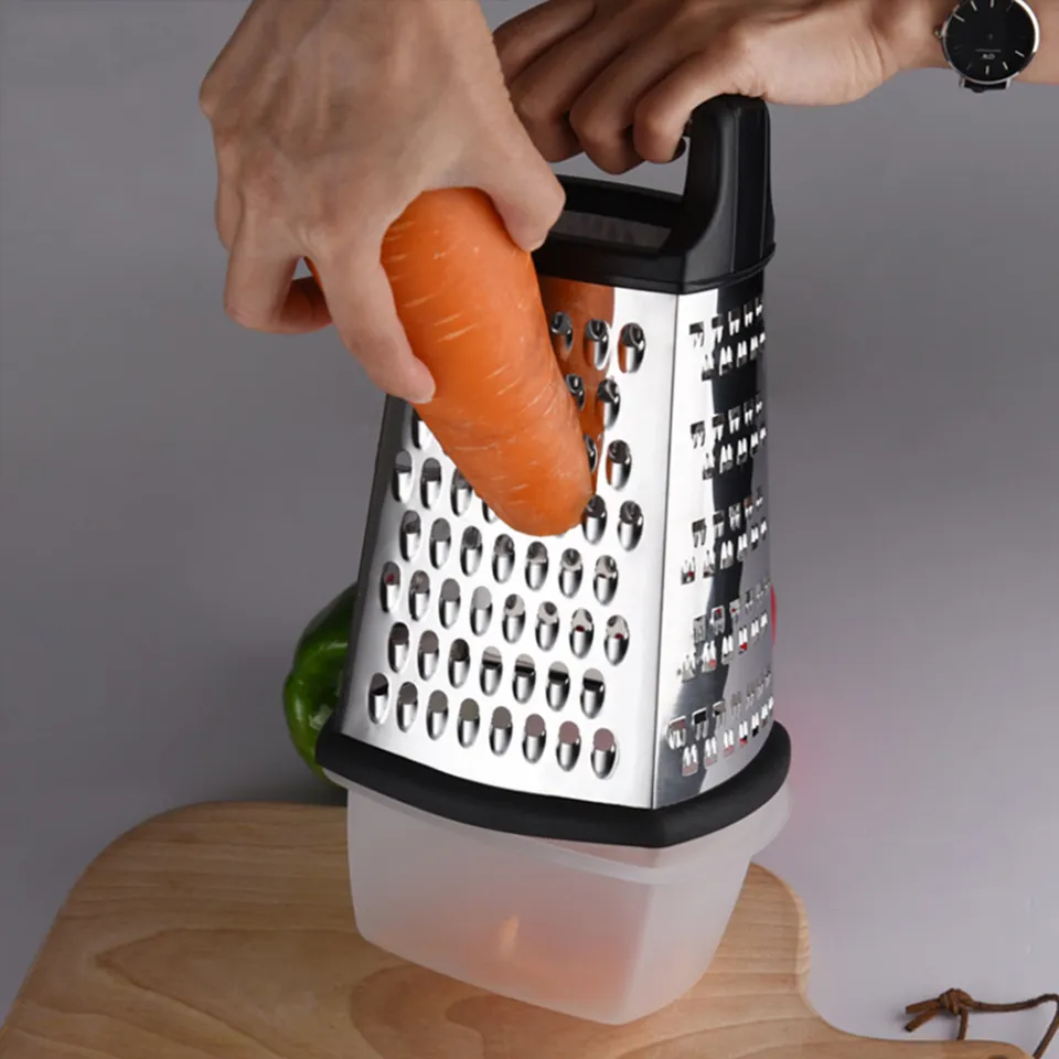 Four-side Box Grater Vegetable Slicer Tower-shaped Potato Cheese