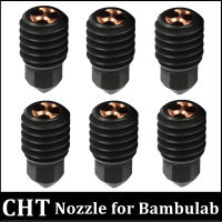 หัวฉีด CHT สำหรับ Bambu Lab X1 X1c P1p 500 °C เหล็กชุบแข็งอัพเกรด0.4มม. สำหรับ3D เครื่องพิมพ์ Bambulabs หัวฉีด CHT หัวฉีด Hotend