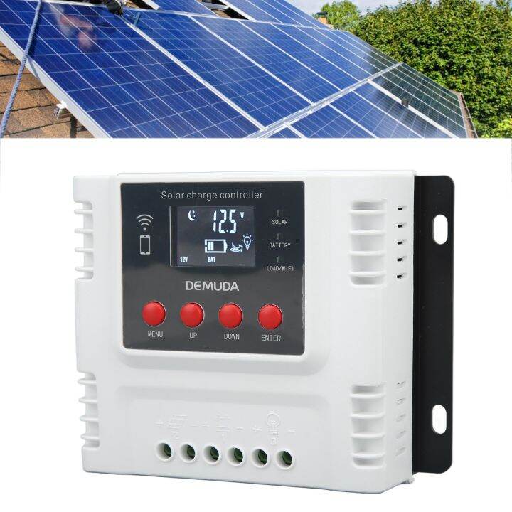 Solar Panel Controller White 10A MPPT Solar Charge Controller Solar Panel Controller for Villas ...