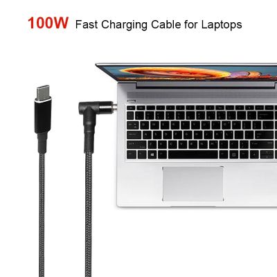 ขายดี100W USB Type C แล็ปท็อปสายเคเบิลต่อโทรศัพท์เครื่องดัดแปลงไฟที่ชาร์จปลั๊กหัวเสียบ Dc คู่ E-Mark ชิปแปลงสำหรับ Hp Asus Lenovo แล็ปท็อป