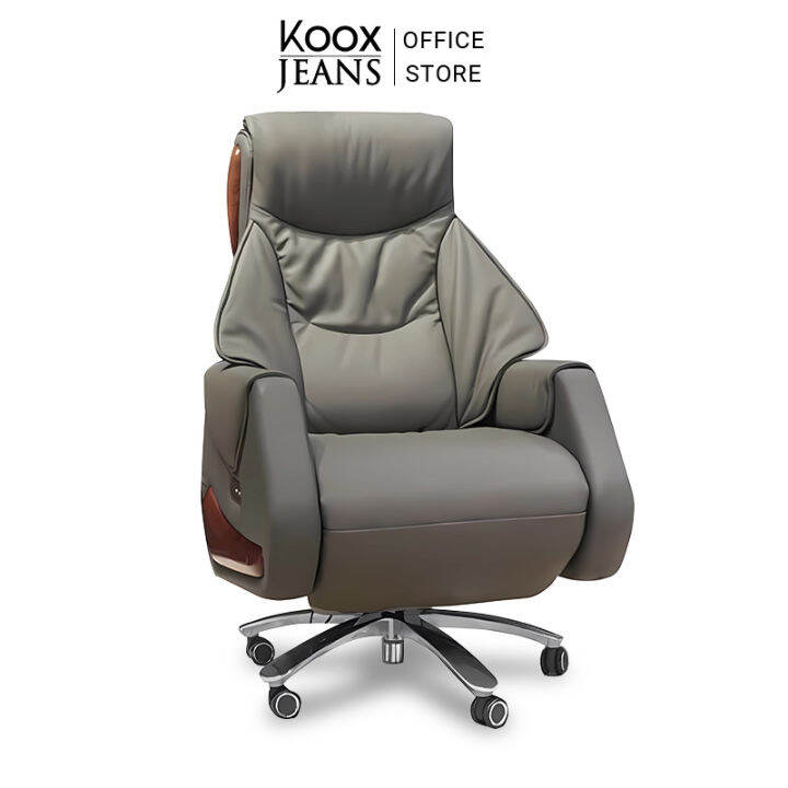 kooxjeans-cordless-electric-leather-chair-boss-chair-เก้าอี้ไฟฟ้า-เก้าอี้ออฟฟิศ-เก้าอี้ผู้บริหาร-เก้าอี้คอมพิวเตอร์-เก้าอี้สำนักงาน-รุ่นเบาะหนาพิเศษ-หมุนได้-360-ที