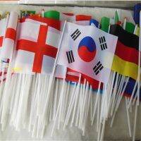 2022 Hand Flags of the country world With Poles  32 Countries Small bandeir Team banderas for Football Club soccer Fans