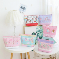 Hello Cosmetic Bag My Melody Pu Zipper Travel Storage Bag Cartoon Little Twin Stars Kuromi Make Up Case Kawaii Coin Purse