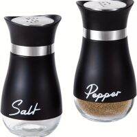 xixibeauty 2 pcs Refillable Salt &amp; Pepper Shakers Set - Stainless Steel Lid Container for Home, Restaurant, and Picnic - 3.4oz Kitchen Accessories