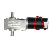 DC 12V 24V Double Shaft High Torque Worm Geared Motor 12-470RPM High Torque Maximum 70KG Self Locking Adjustable Speed Reversed Electric Motors