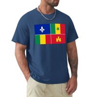 เสื้อยืดลายธง Louisiana Creole เสื้อยืดกราฟิกขนาดใหญ่