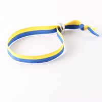 Ukraine Flag Bracelet Italy Netherlands French Russia Bracelet Jewelry Republican Adjustable Fabric Thread Bracelet Nails Screws Fasteners