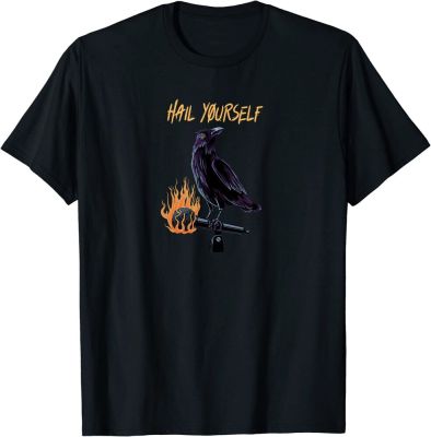 Hail Yourself Last Podcast on the Left Microphone Crow T-shirt