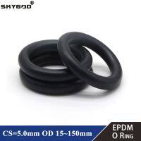 10Pcs  EPDM o Rings CS 5mm OD 15 ~ 150mm Acid and Alkali Resistance Water Resistance Friction Resistance o-ring Black Bearings Seals