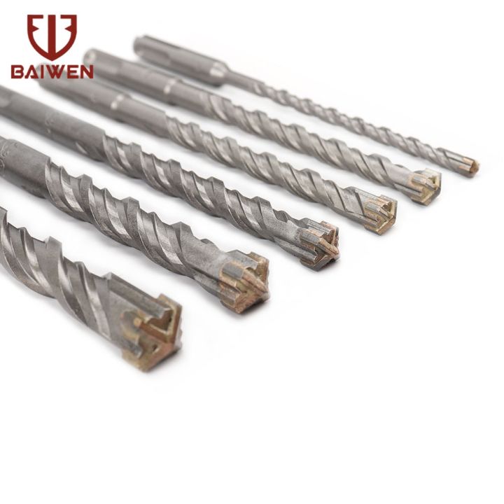 sds-plus-150mm-masonry-concrete-hammer-drill-bit-4-flute-design-bit-dia-6-16mm-rotary-hammer-bit-set-fits-bosch-hilti-plus