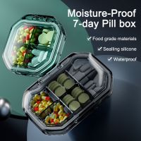 【YF】 7 Days Pill Box Mini Medicine Organizer Weekly Travel Tablets Container Daily Waterproof Case Vitamins Capsules Holder