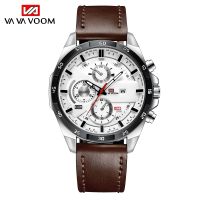 Men Sports Watches Fashion Hot Selling Leather Waterproof Quartz Calendar Clocks Black Dial Digital Wristwatch For Men Reloj