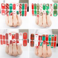 สติ้กเกอร์ติดเล็บ คริสมาส แซนต้า หิมะ Christmas nail sticker