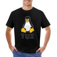 Tux Linux Kaus Motif Hewan Untuk Anak Laki-Laki, Atasan Ukuran Besar Musim Panas S-4XL-5XL-6XL