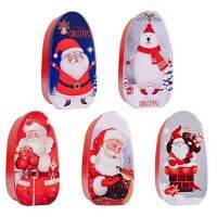 Random Color Christmas Decorations Cute Mini Rectangular Tinplate Candy Jars Variety Candy Box Storage Tin Box