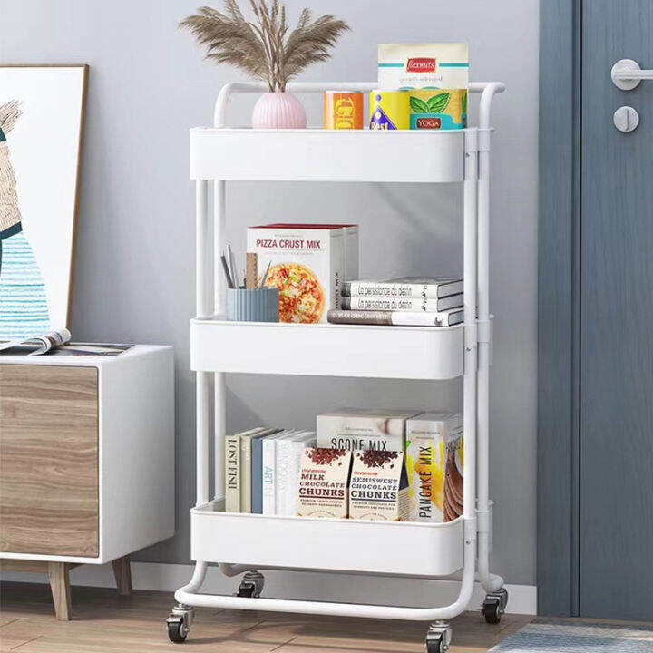 onesunys-4colors-ชั้นวางของ3ชั้น-พร้อมล้อเลื่อน-ที่จับ-รถเข็นอาหาร-rolling-cart-shelf-ชั้นวางโครงเหล็ก-กันสนิม-พร้อมส่ง-42-37-86cm