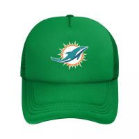 NFL Miami Dolphins Mens Mesh Back Structured Low Crown Snapback Adjustable Fit Cap