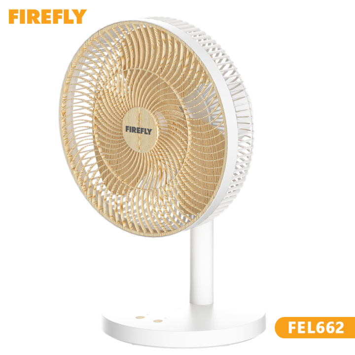 12" Rechargeable Oscillating Fan With Night Light FIREFLY FEL662