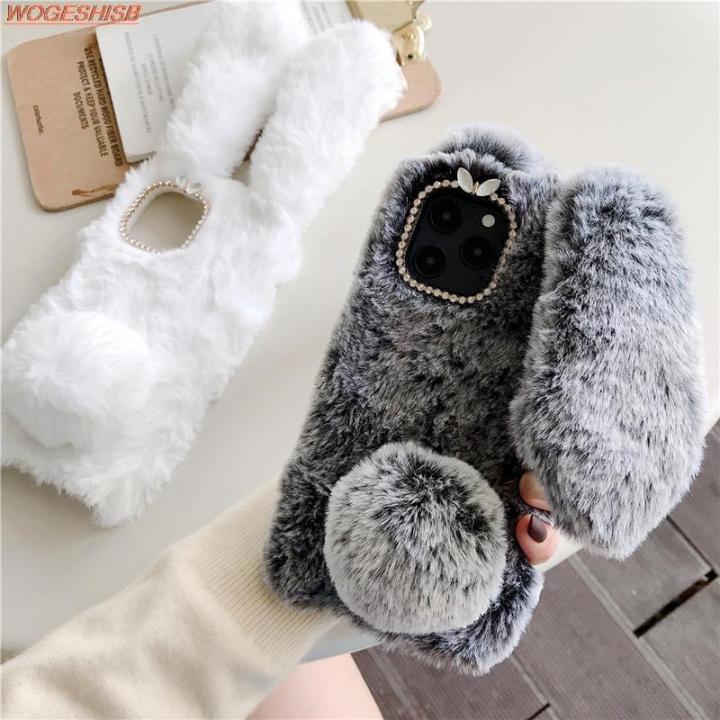 soft-plush-case-for-xiaomi-redmi-11-prime-10-10a-10c-9-9a-9at-9i-9c-nfc-9t-8-8a-7-7a-warm-winter-furry-rabbit-bunny-fur-cover