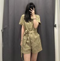 Uniqlo Sanlitun 2023 new summer womens linen blended jumpsuit shorts shorts with pockets Y455670