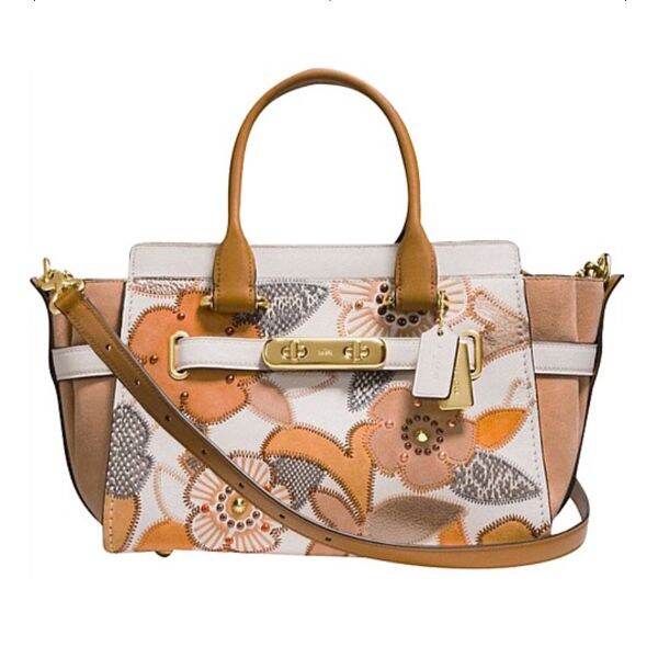 กระเป๋าถือ COACH แท้ รุ่นหรูที่สุด Patchwork หนังแท้ หนังกลับ และหนังงู