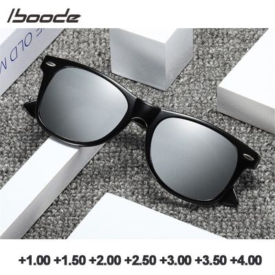 Iboode Polarized Lenses Reading Glasses Men Driving Travel Classic Retro Presbyopic Goggles Shade UV400 Sunglasses Diopter +1.0