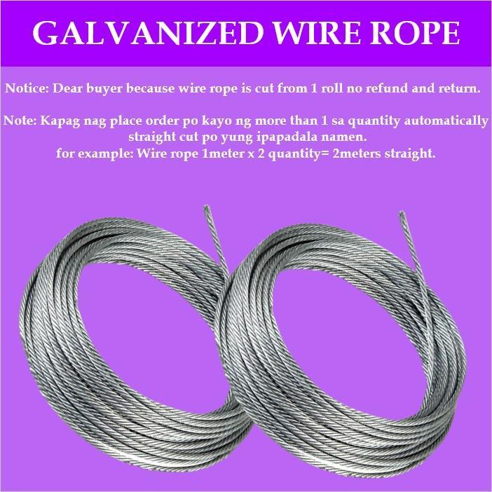 Mago Steel Cable 6mm10mm 10m30m Galvanized Wire Rope Lazada PH