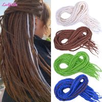 LUOYUDU Soft Wool Dreadlocks Nepal Locs Synthetic Braiding Hair Extensions Hip-hop Hand Made Dreads Organic Hair African Braided