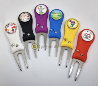 Multifunction Divot Tools with ball marker - ที่ซ่อมกรีนแบบพับเก็บได้ พร้อมบอลมาร์คเกอร์ (ร้านในไทย ส่งเร็ว)