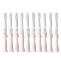 10PCS เปลี่ยนหัวสำหรับ XIAOMI MIJIA T100 Sonic แปรงสีฟันไฟฟ้า Soft DuPont Bristle แปรงสูญญากาศเติมหัวฉีด