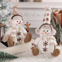 Christmas Snowman Tabletop Decoration Knitted Snowman Doll Toys Figures Christmas Ornament Table Fireplace Decor for Christmas Ornament Table Fireplace Decor valuable