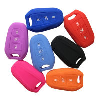 Shell Cover Holder Car Key Fob Case 5008 DS5 DS6 For Peugeot 208 DS3 For Citroen C4 C5 X7 Silicone Rubber Smart Remote Key Cover