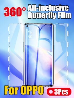 Find X5 X3 X2 Pro Front Back Screen Protector For OPPO Reno 6 5Pro Soft Butterfly Hydrogel Film Reno7Pro 4Pro 3Pro All-Inclusive