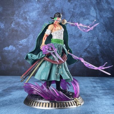 ZZOOI New One Piece Anime Figure Bath Blood Roronoa Zoro PVC 21cm Action Figure Collection Exquisite Model Birthday Gifts Figurine