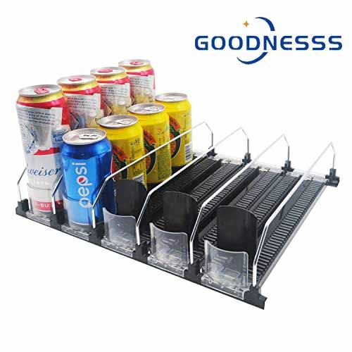 Beverage Can Organizer Pusher Glide Rack Cola Pop Soda Beer Can Water  Bottle Storage Dispenser for Refrigerator