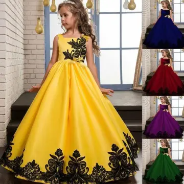 Lovely-Shop Princess Elegant Bridesmaid Vestige Vestidos Dress Girl Kids  for Teens 6 10 12 14T Girls Party Costume Formal Dresses,As Photo6,7 :  Amazon.in: Fashion
