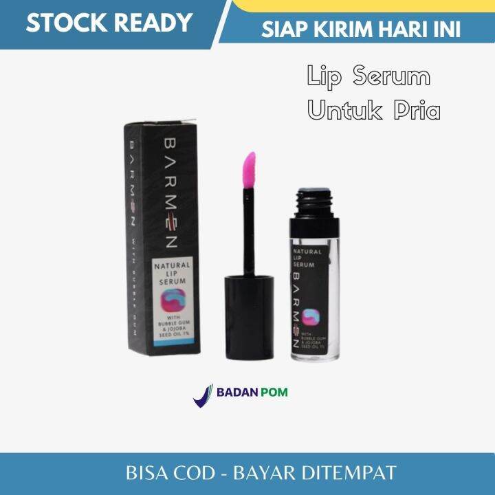 Barmen Natural Lip Serum Untuk Pria Memerahkan Bibir Melembutkan