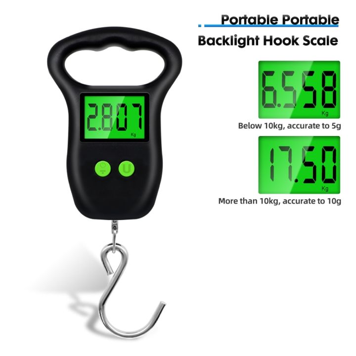 50Kg 10G Handheld Digital Luggage Scale Portable Electronic Fish Hook