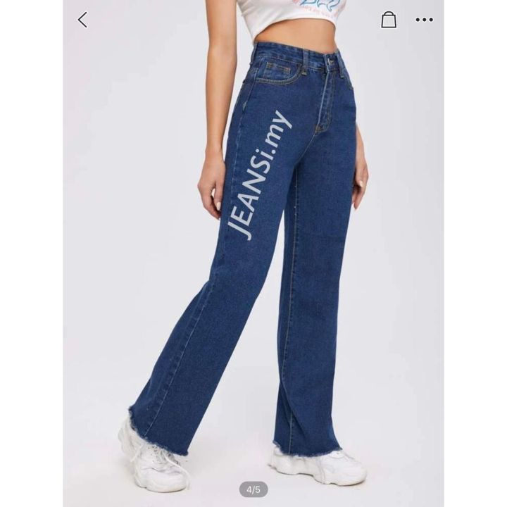 women-jeans-denim-palazo-baggy-straight-cut-pants-highwaist-seluar-crop-jeans-woman-loose-ready-stock