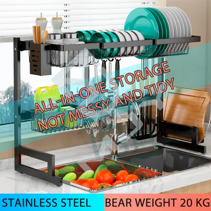 Kitchen Storage Rack Sink Water Filter Rack Drain Basket Stainless