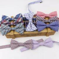 ♗ Children Formal Polyester Cotton Bow Tie Kid Classical Striped Bowties Colorful Dot Wedding Party Bowtie Pet Tuxedo Ties