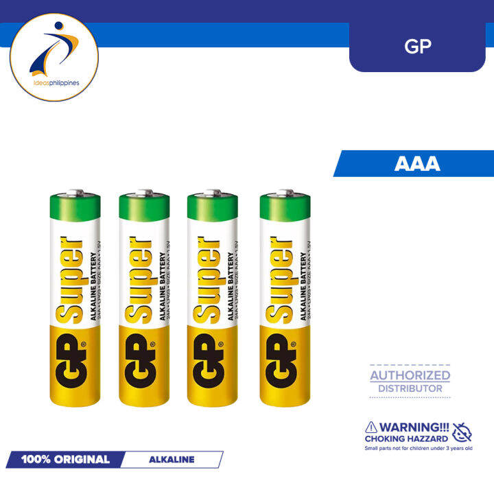 GP Super Alkaline AAA Long lasting power (4pcs per pack) | Lazada PH