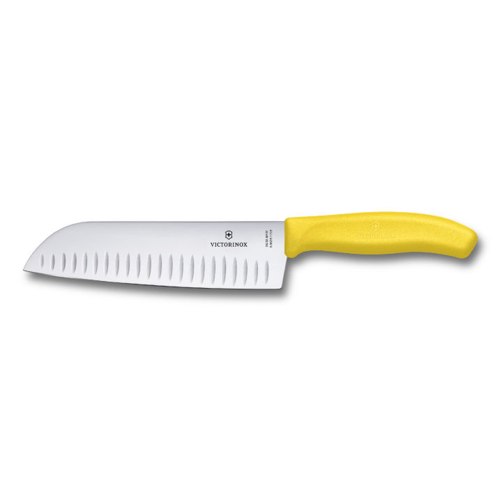 Victorinox มีดครัว Kitchen Knives - Santoku Knife, 17 cm, Yellow Blister (6.8526.17L8B)