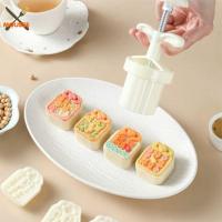 MOUSSE 5pcs/set รูป Omamori แม่พิมพ์ขนมไหว้พระจันทร์ พลาสติกทำจากพลาสติก คำอวยพรอวยพร แสตมป์ขนมไหว้พระจันทร์ สไตล์จีนดั้งเดิม แรงกดมือ เทศกาลกลางฤดูใบไม้ร่วงปีใหม่