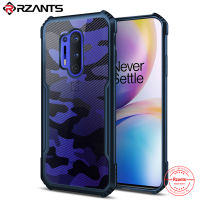 Rzants สำหรับ OnePlus 8 OnePlus 8 Pro Hard【Camouflage Beetle】 Hybrid กันกระแทก Slim Crystal Clear Double Anti Drop Protection เคสใส่โทรศัพท์ Clear กลับมีความยืดหยุ่น TPU กรอบกันชน