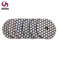 RIJILEI 6Pcs 80mm Dry Polishing Pads 3Inch Sharp Flexible Resin Diamond Polishing Pad For Marble Concrete Floor Grinding Discs