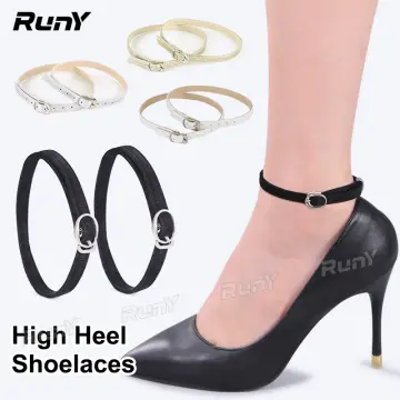 1pair Anti-slip High Heel Shoes With Detachable & Adjustable Shoelaces
