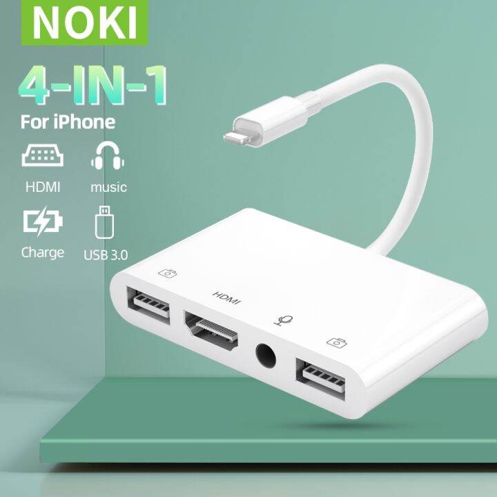 [A Necessary] ♞ Lightning to HDMI Adapter for iPhone iPad TV Dual USB