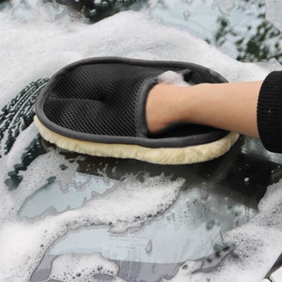1Pcs Wool Soft Car Wash Gloves Car Cleaning Brush Motorcycle Washer Care Automotive Cleaning Cloth Towel Car Care
