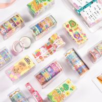 5ชิ้นการ์ตูนน่ารักหมี Rait เทป Washi ศิลปะการตกแต่งกาวเทปสมุดภาพ Diy สติกเกอร์เครื่องเขียน